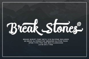 Break Stones: A Playful Script Font for Editorial Design