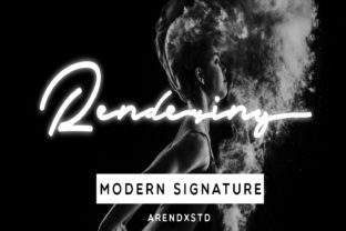 Rendering Font: A Casual Handwritten Typeface for Modern Brands